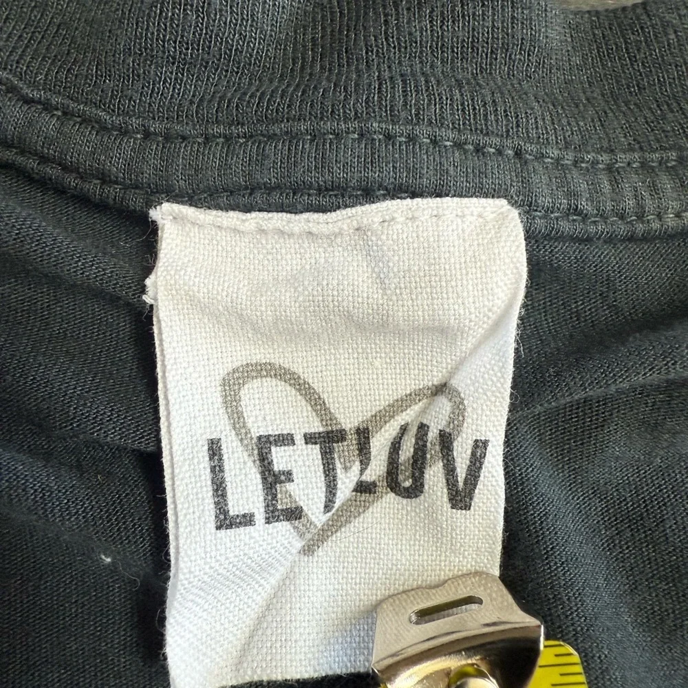 LetLuv SMALL Washed Black Johnny Cash Graphic Tee - Picture 6 of 7